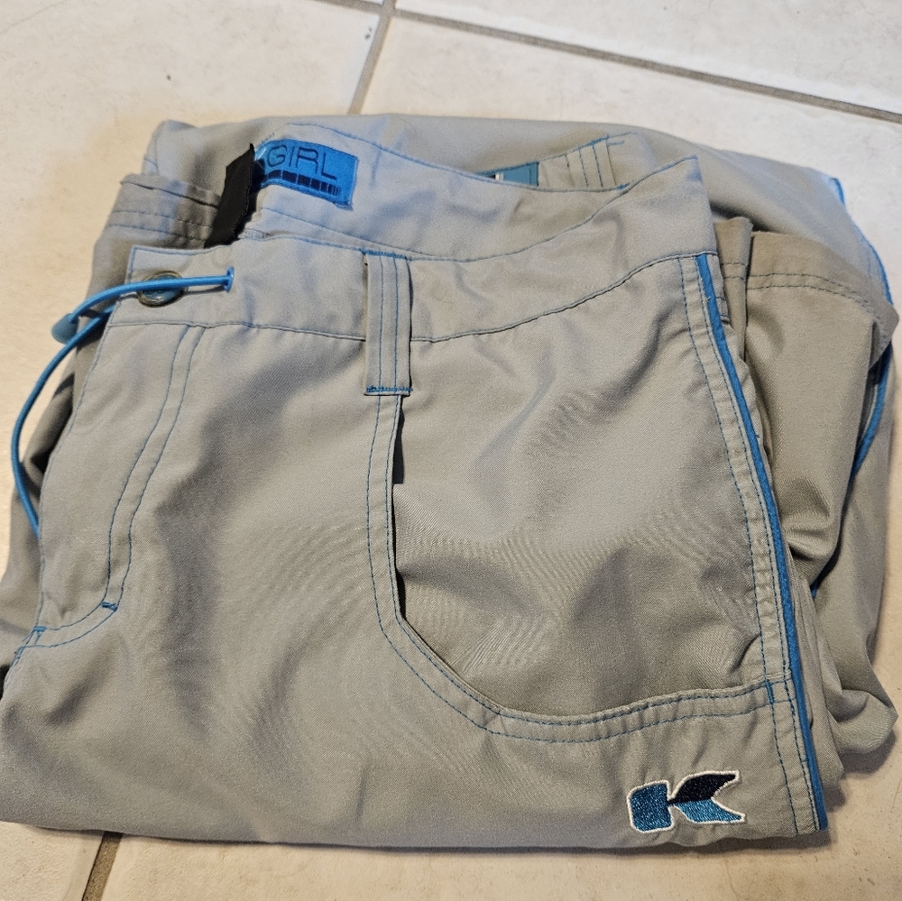 Kikwear/ Kik girl vintage old school microfiber raver pants. SIZE 5